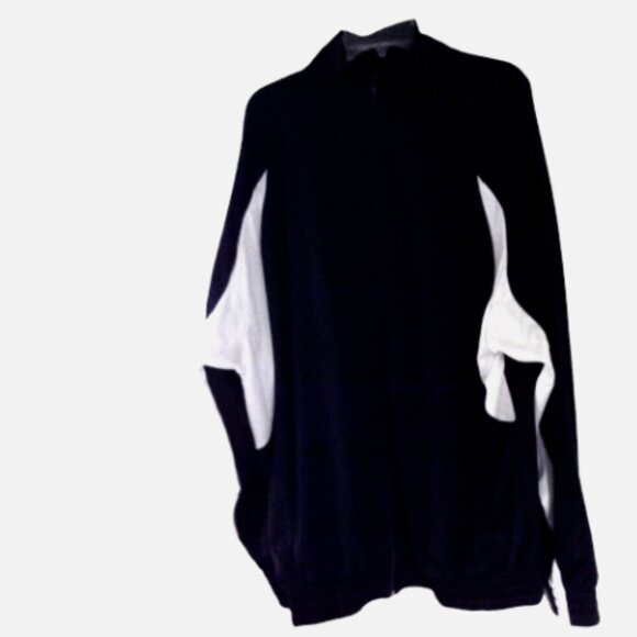 Eddie D Boardsport Men’s Track Jacket 2XLT Navy Blue White Inserts Zip Up Elasti - Picture 14 of 16